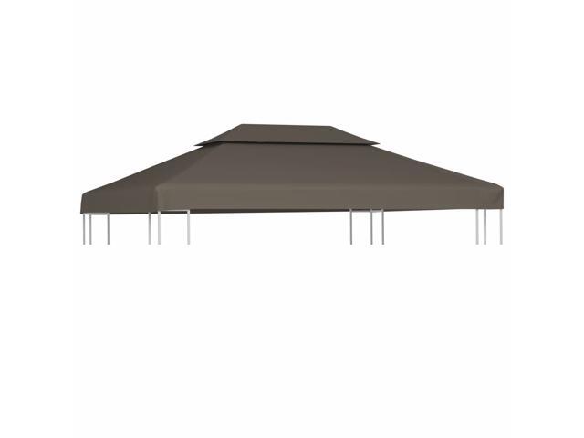vidaXL 2-Tier Gazebo Top Cover 1 oz/ft² 13.1'x9.8' Taupe Gazebo Canopy Roof