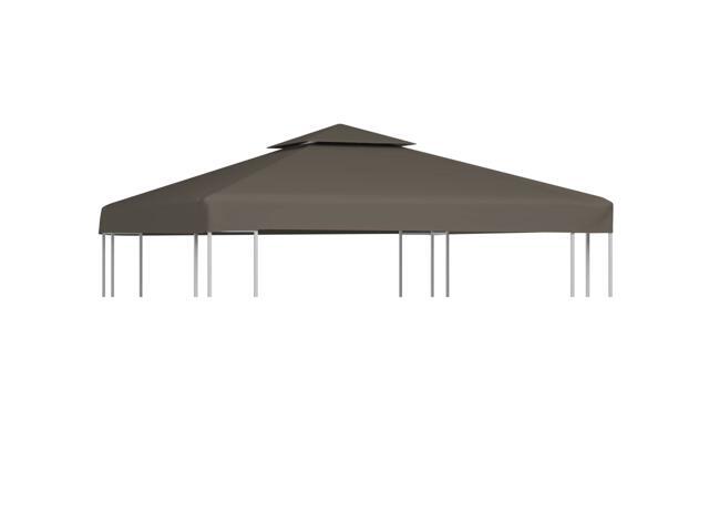 vidaXL 2-Tier Gazebo Top Cover 1 oz/ft² 9.8'x9.8' Taupe Gazebo Canopy Roof