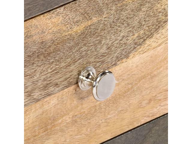 vidaXL Solid Wood Mango Side Cabinet Gray 29.5' Home Stand Sideboard Organizer