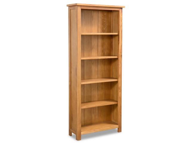 Photos - Display Cabinet / Bookcase VidaXL Bookcase 5-Shelf Bookcase Book Shelf Display Cabinet Solid Wood Oak 