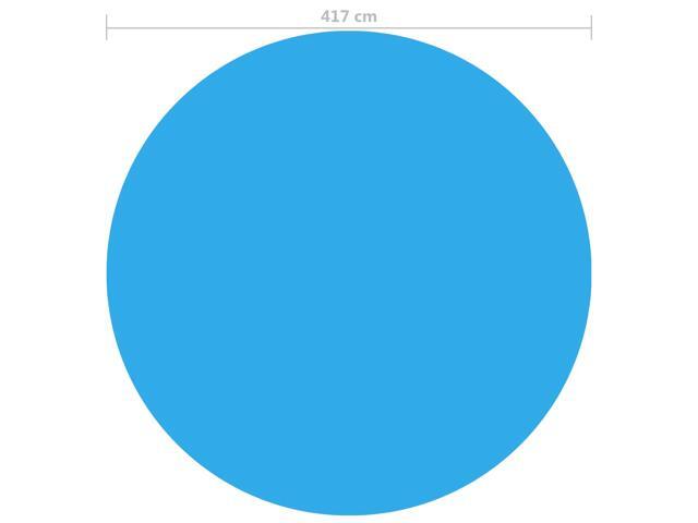 vidaXL Pool Cover Pool Heater Solar Cover for Rectangular Pool Blue Round PE