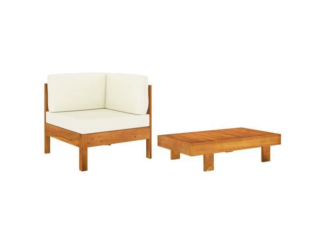 Photos - Garden Furniture VidaXL Patio Lounge Set 2 Piece Outdoor Chair with Cushions Solid Acacia W 