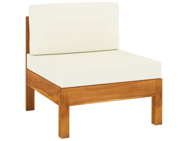 Photos - Garden Furniture VidaXL Middle Sofa Outdoor Chair with Cushions Solid Acacia Wood in Teak L 