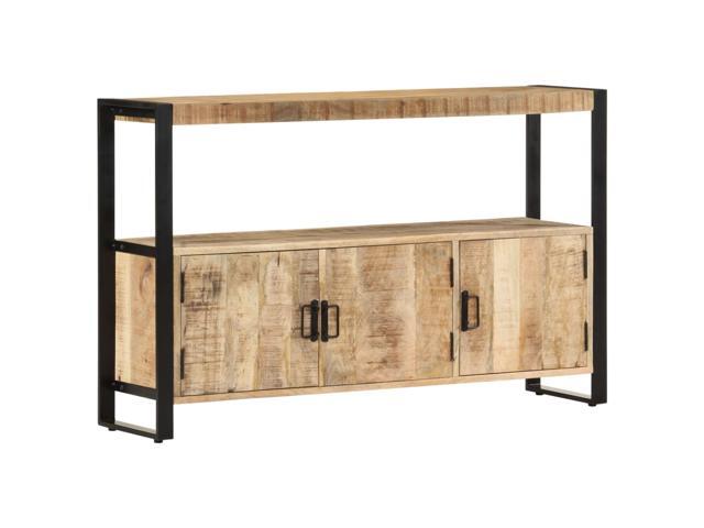 vidaXL Side Cabinet 23.6' Solid Reclaimed Wood and Steel Home Stand Sideboard