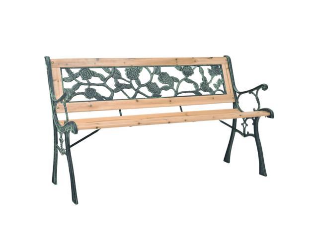 Photos - Garden Furniture VidaXL Patio Bench Outdoor Patio Garden Bench Chair Cast Iron and Solid Wo 