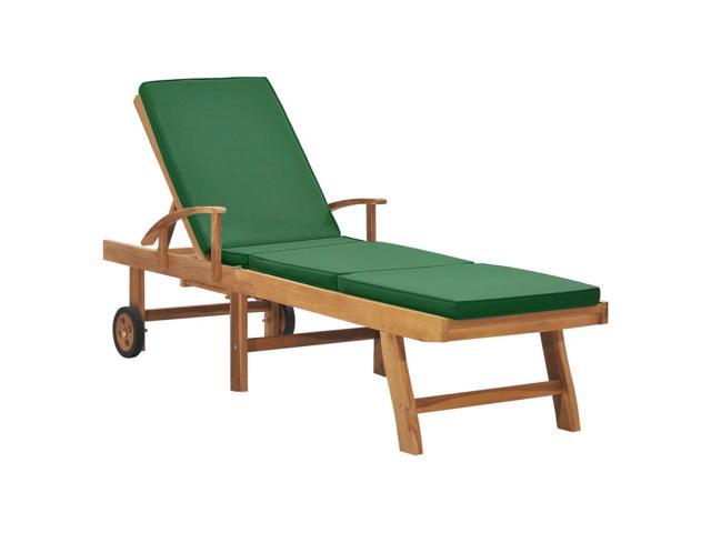 Photos - Garden Furniture VidaXL Patio Lounge Chair Sunbed Sunlounger with Cushion Solid Teak Wood G 