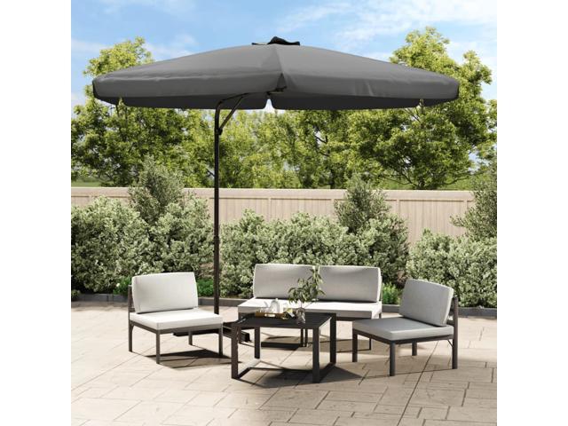 Photos - Other household accessories VidaXL Outdoor Umbrella Patio Sunshade Parasol with Cross Base Anthracite 