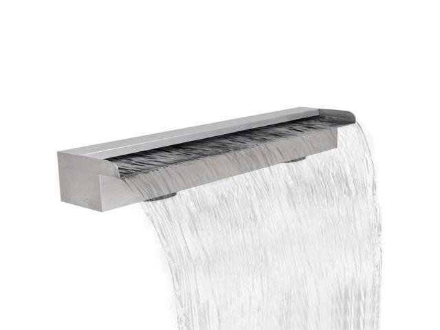 vidaXL Pool Fountain Spillway Waterfall Fountain for Garden Pond Stainless Steel