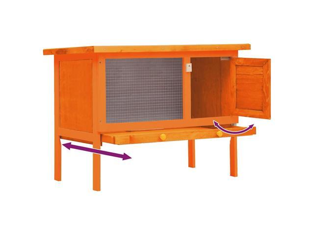 vidaXL Outdoor Rabbit Hutch Small Animal House Pet Cage 1 Layer Wood