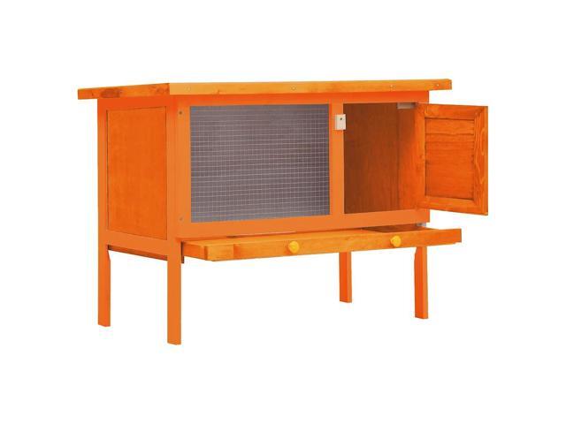 vidaXL Outdoor Rabbit Hutch Small Animal House Pet Cage 1 Layer Wood