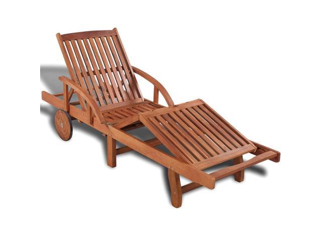 vidaXL Deckchair Patio Lounge Chair Folding Sunlounger Sunbed Solid Acacia Wood