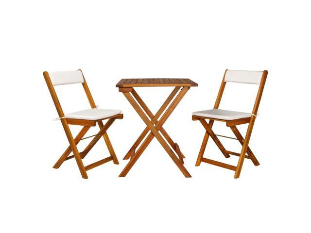 Photos - Garden Furniture VidaXL Patio Bistro Set 3 Piece Folding Table and Chairs Solid Acacia Wood 