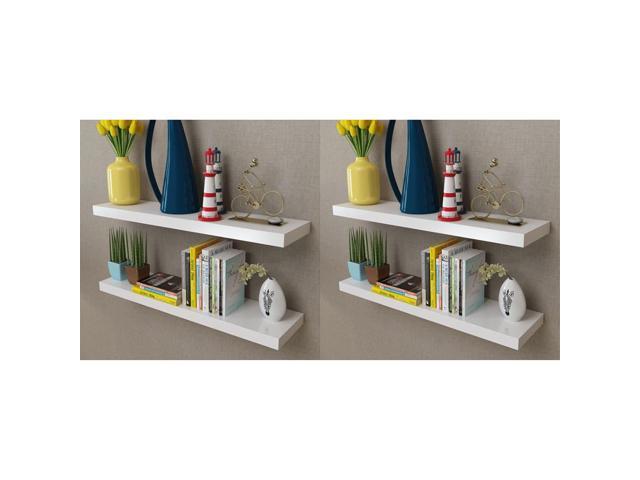 Photos - Display Cabinet / Bookcase VidaXL 4x Wall Shelves White 31.5' Display Hanging Storage Bookcase Furnit 