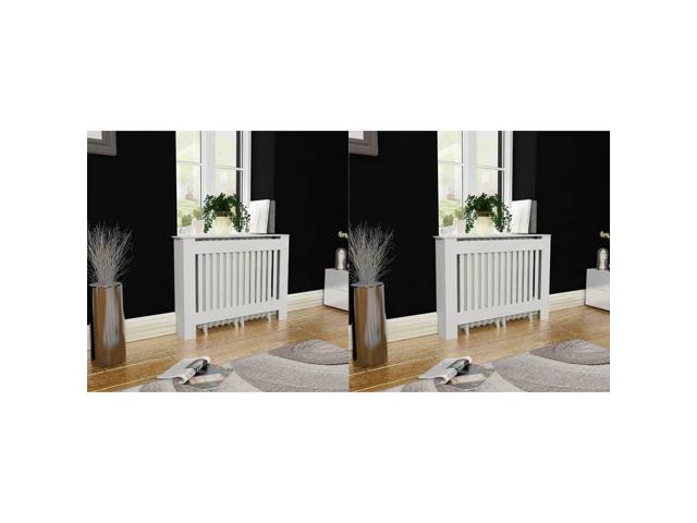 Photos - Other Heaters VidaXL Radiator Cover Cabinet 2 Pcs Radiator Guard for Home Office White M 