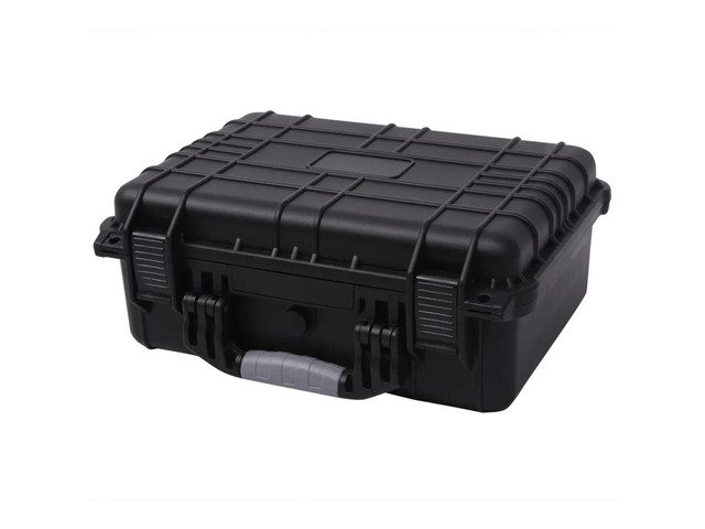 vidaXL Protective Equipment Case 16'x13'x6.9' Black Organizer Storage Box