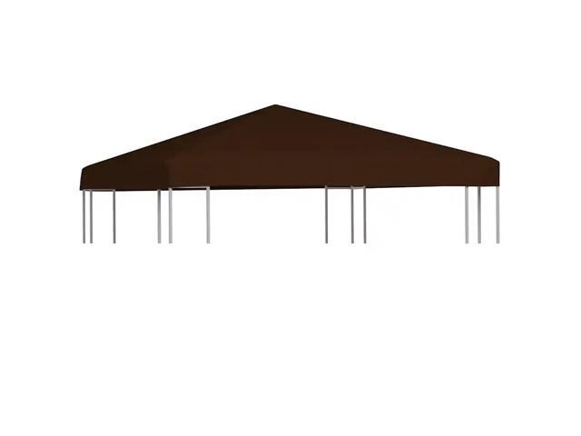 vidaXL Gazebo Top Cover 9.8'x9.8' Brown Patio Replacement Canopy Roof Sunshade