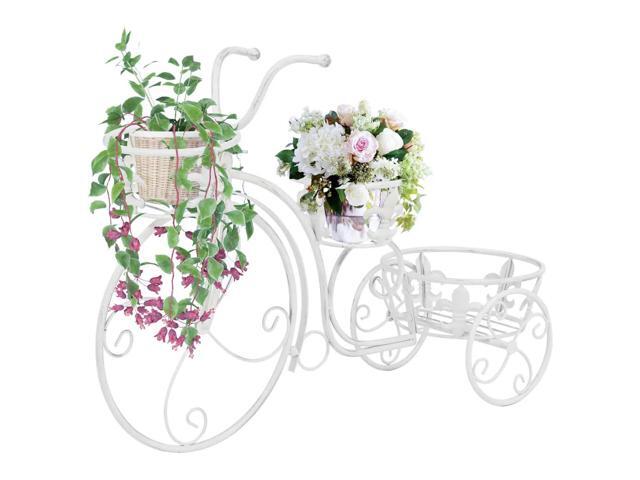 vidaXL Plant Stand Bicycle Shape Vintage Style Metal Garden Plant Display Rack