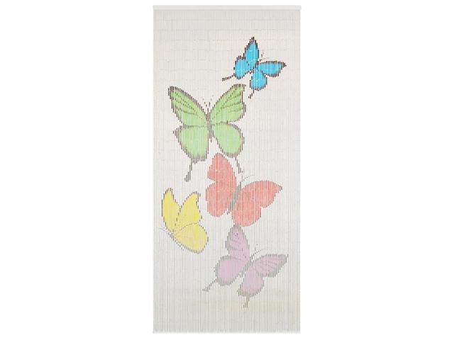vidaXL Insect Door Curtain Bamboo Butterfly Anti Mosquito Bug Fly Screen Net
