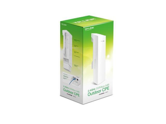 TP-Link CPE210 2.4GHz 300Mbps High Power Outdoor CPE/Access Point, 9dBi