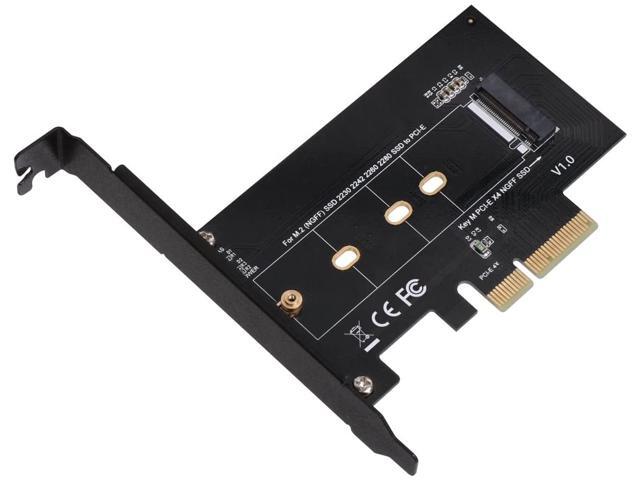 SIIG M.2 NGFF SSD (M Key) to PCIe 3.0 x4 Card Adapter For 2230, 2242,2260, 2280 M.2 PCIe Host Controller Expansion Card SSDs NVMe or AHCI -...