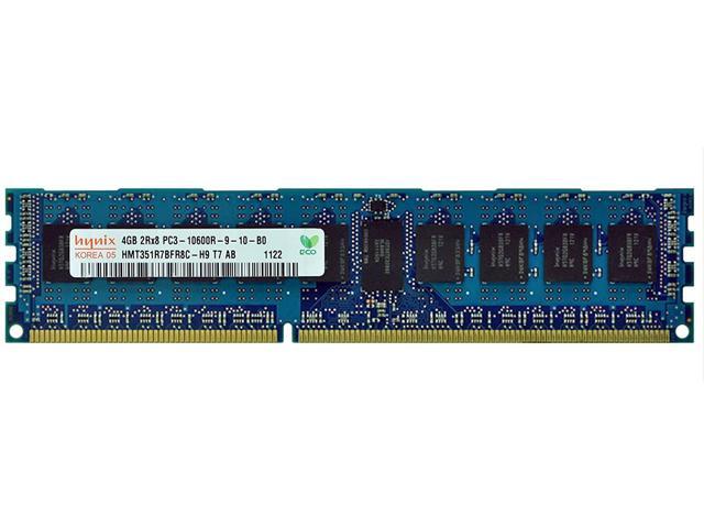 Hynix 4GB DDR3 SDRAM PC3-10600 1333MHz ECC Registered 240-pin DIMM Memory HMT351R7BFR8C-H9