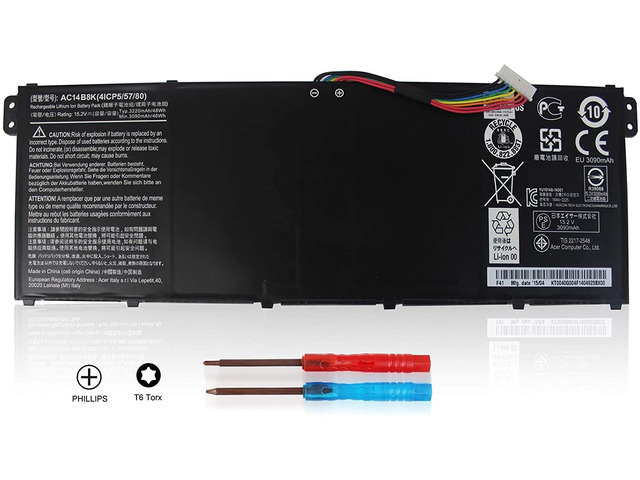 Ac14b8k Battery Compatible With Acer Chromebook Cb3-111 Cb5-571 Cb5-311 Cb3-531 Aspire R3-131T R5-471T R5-571T R5-571Tg R7-371T Es1-111 Es1-511...