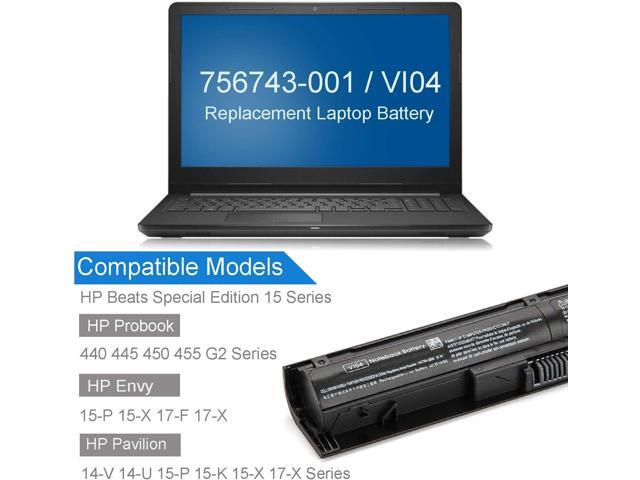 756743-001 VI04 V104 Laptop Battery for HP Pavilion 15-P 17-F Series 15-p011na 15-p165sa 15-p214dx 15-p003ax 17-f115dx 17-f215dx Fit 756744-001...