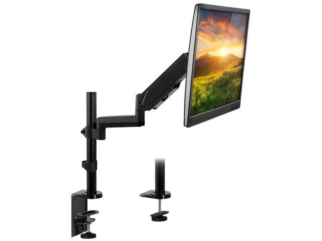 Mount-It! Single Monitor Arm Mount Desk Stand Full Motion Height Adjustable Articulating Gas Spring Arm Fits 19 21 24 27 29 30 32 Inch VESA...