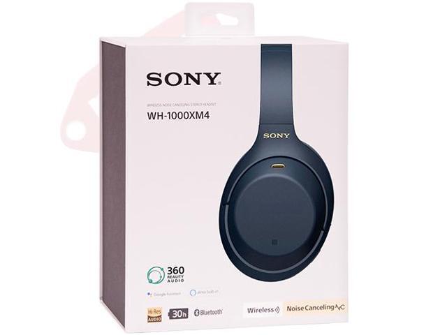 Sony - WH-1000XM4 Wireless Noise-Cancelling Over-the-Ear Headphones - Midnight Blue - image 8