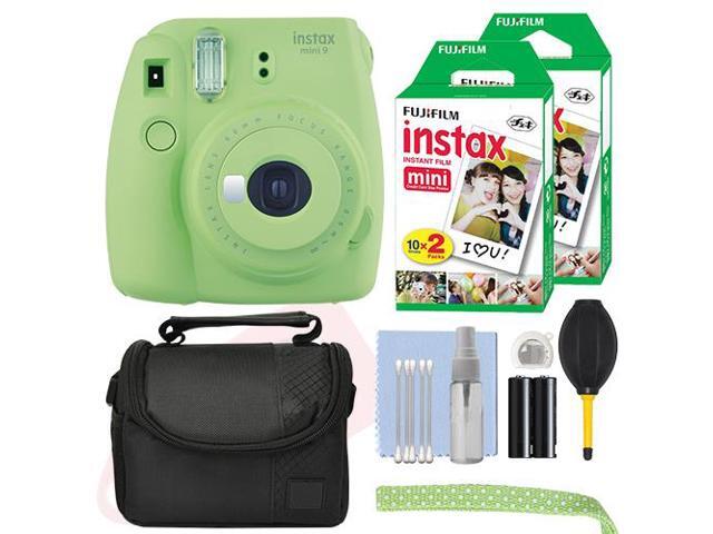 Fujifilm Instax Mini 9 Instant Film Camera Lime Green + 40 Film Accessory Kit