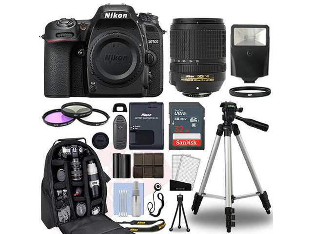 Nikon D7500 Digital SLR Camera Body + 18-140mm VR Lens + 32GB Accessories Kit