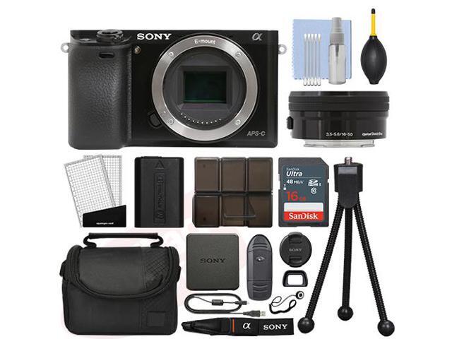 Sony Alpha a6400 Mirrorless 4K Digital Camera & 16-50mm Lens Black + 16GB Kit