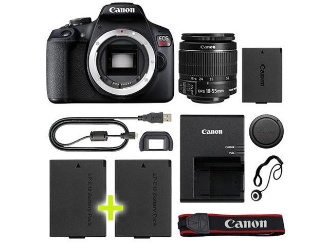 Canon EOS Rebel T7 / 2000D DSLR Camera with 18-55mm IS II Lens+ Backup Power Kit