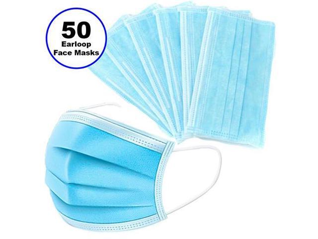Photos - Humidifier Disposable Earloop Face Mask Mouth Cover 3 Ply - 50 PCS Does not apply