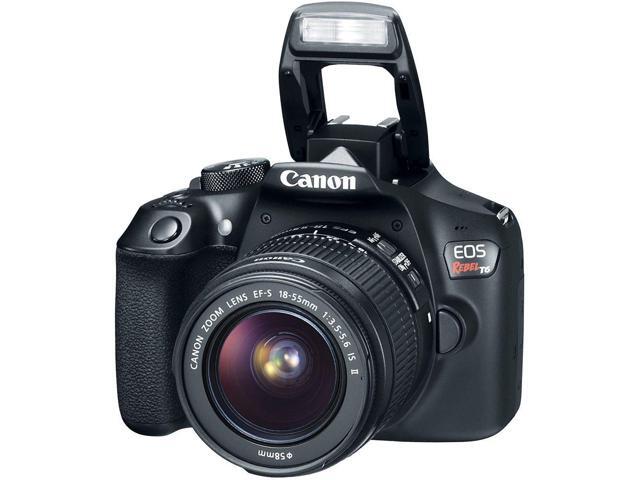 Canon EOS Rebel T6 Digital SLR Camera Bundle with EF-S 18-55mm f/3.5-5.6 IS II Lens with UV Filter + Carrying Case
