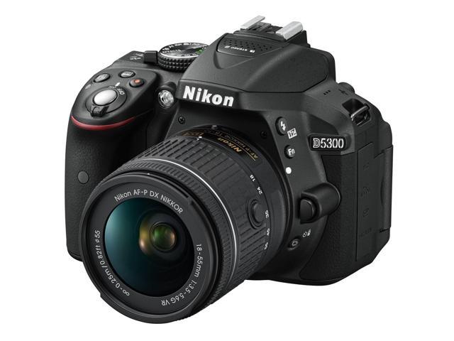 Nikon D5300 Digital SLR Camera - Black (24.2 MP, AF-P 18-55mm VR Lens Kit) 3-Inch LCD Screen - International Version (No