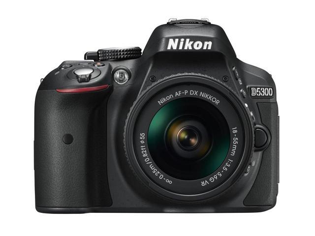 Nikon D5300 Digital SLR Camera - Black (24.2 MP, AF-P 18-55mm VR Lens Kit) 3-Inch LCD Screen - International Version (No