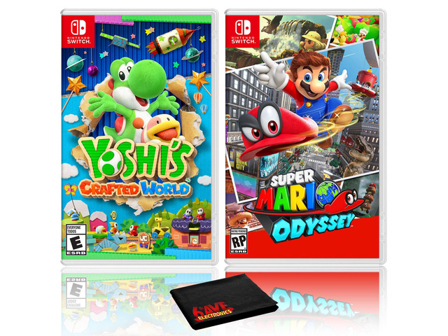Yoshi's Crafted World + Super Mario Odyssey - Two Game Bundle - Nintendo Switch