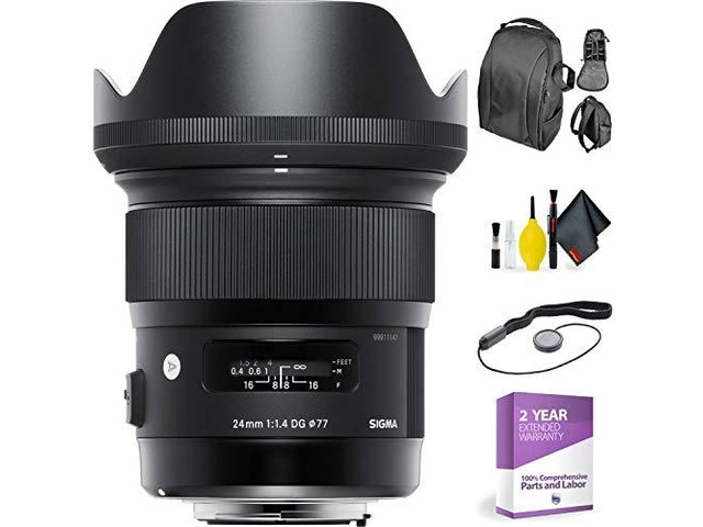 SIGMA 24mm f/1.4 DG HSM Art Lens for Canon + Deluxe Lens Cleaning Kit