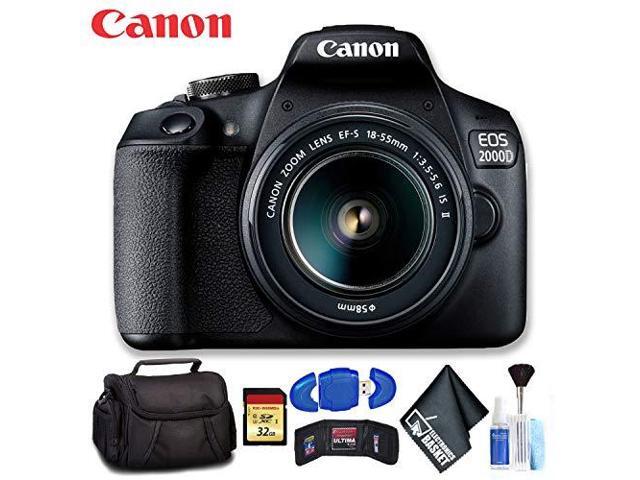 Canon EOS 2000D with EF-S 18-55mm IS II Lens (Intl Model) Deluxe Bundle