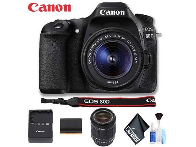 Canon EOS 80D DSLR Camera with 18-55mm Lens (Intl Model) Basic Bundle
