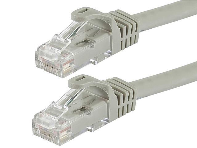 Monoprice Cat6 Ethernet Patch Cable - 0.5 Feet - Gray Network Internet Cord - RJ45, Stranded, 550Mhz, UTP, Pure Bare Copper Wire, 24AWG -...