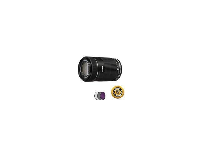 Canon EF-S 55-250mm f/4-5.6 is STM Lens with UV Filter (Renewed)