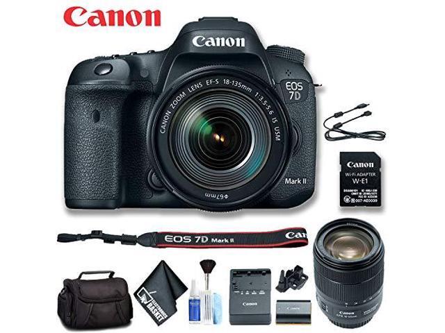 Canon EOS 7D Mark II DSLR Camera with 18-135mm f/3.5-5.6 IS USM Lens & W-E1 Wi-Fi Adapter (Intl Model) Standard Bundle