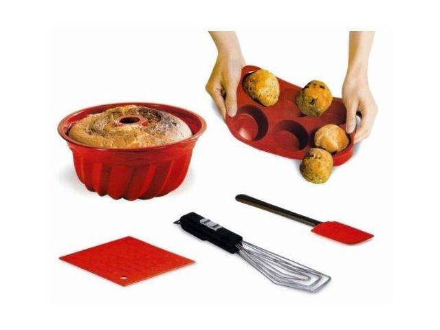 handy trends 5 piece silicone bake ware set nonstick 5 piece baking cookware set