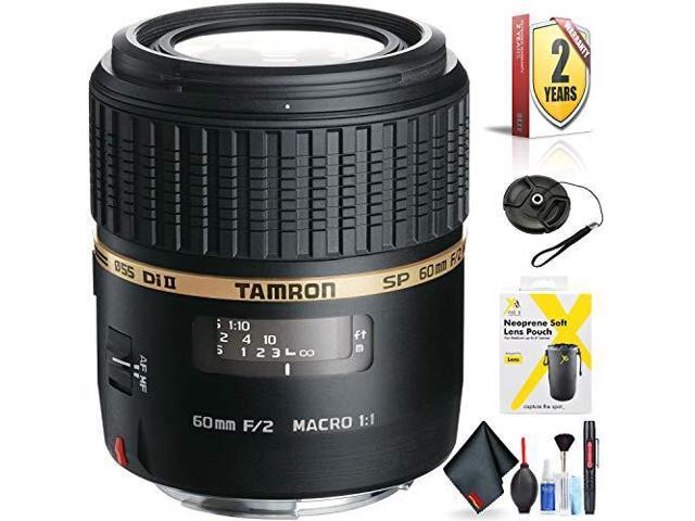 Tamron SP 60mm f/2 Di II 1:1 Macro Lens for Sony A for Sony A Mount + Accessories (International Model with 2 Year Warra