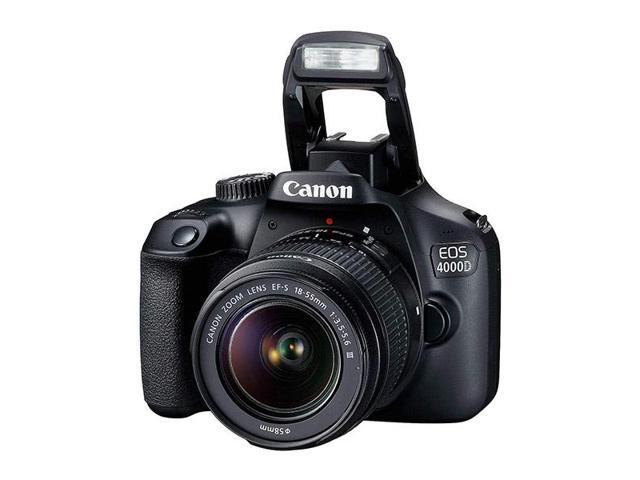Canon EOS 4000D / Rebel T100 DSLR Camera with 18-55mm Lens Extra Battery Mountain Bundle
