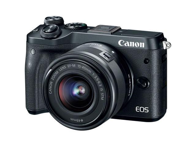 Canon EOS M6 Mirrorless Digital Camera with EF-M 15-45mm f/3.5-6.3 IS STM Lens Kit 1724C011 Starter Bundle - Intl Model