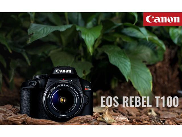 Canon EOS 4000D / Rebel T100 DSLR Camera w 18-55mm Lens 58mm Filters Intl Bundle (International Version)