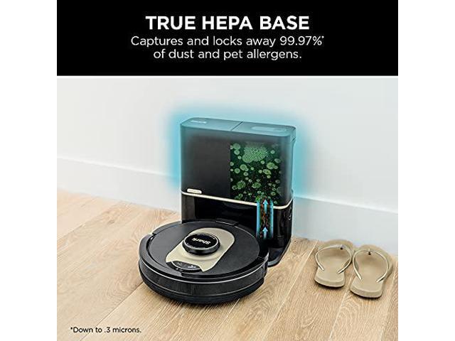Shark AV2501AE AI Robot Vacuum with XL HEPA Self-Empty Base, Bagless, 60-Day Capacity, LIDAR Navigation, Perfect for Pet Hair, Compatible with...